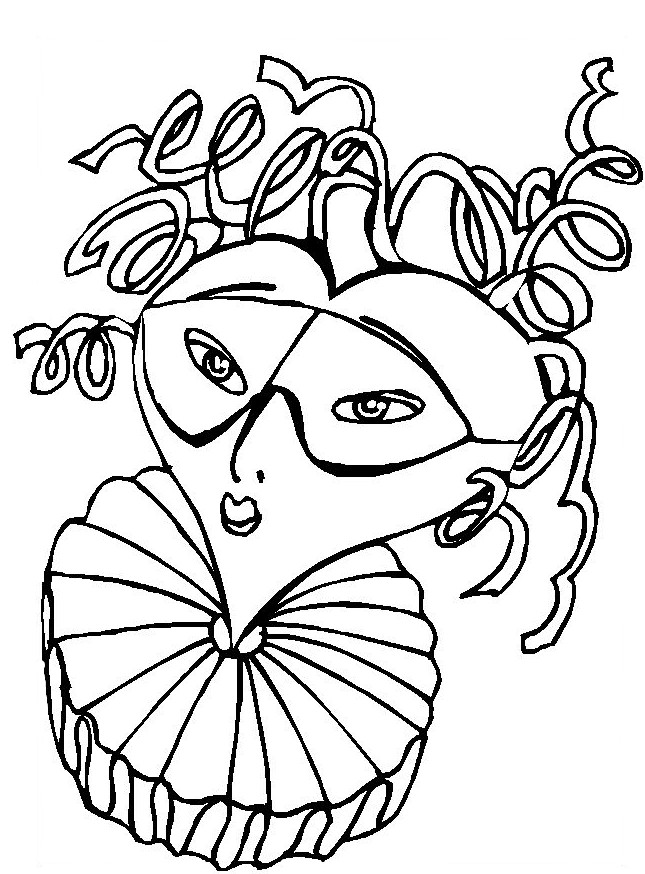 coloriage deguisement venisien